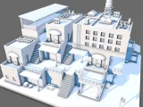 Stylized Industrial Building Low Poly Miniature Architecture-6