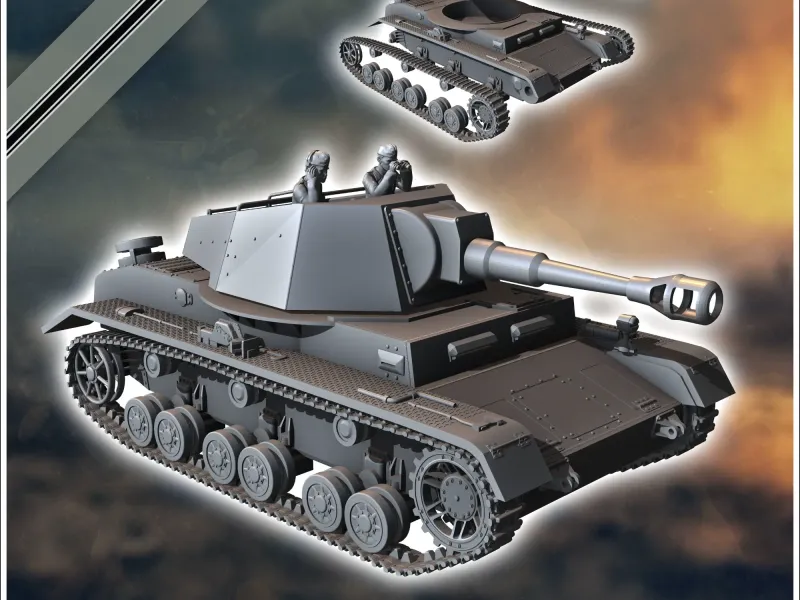 10,5 cm leFH 18-1 için top arabası IVb - minyatürler ww2 aracı