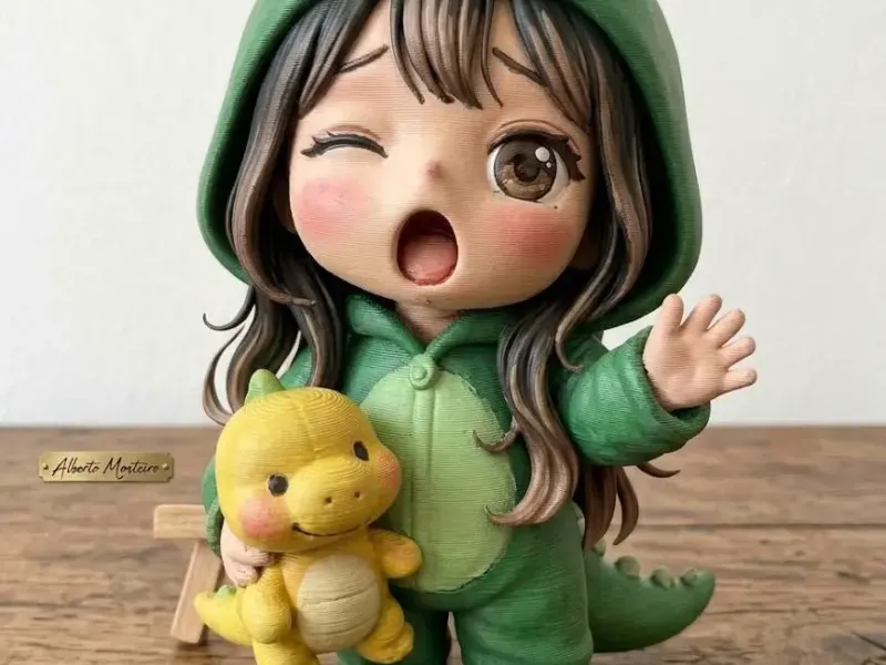 menina dragão chibi