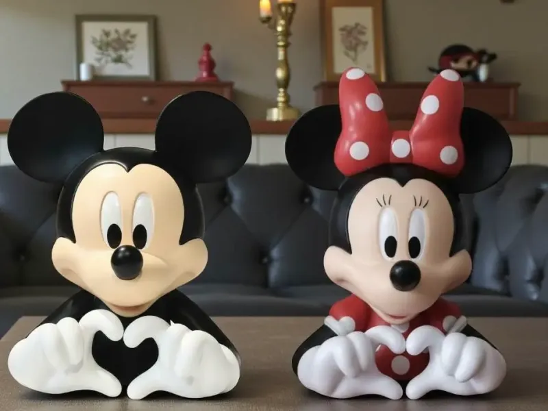Mickey e Minnie fazendo um coração
