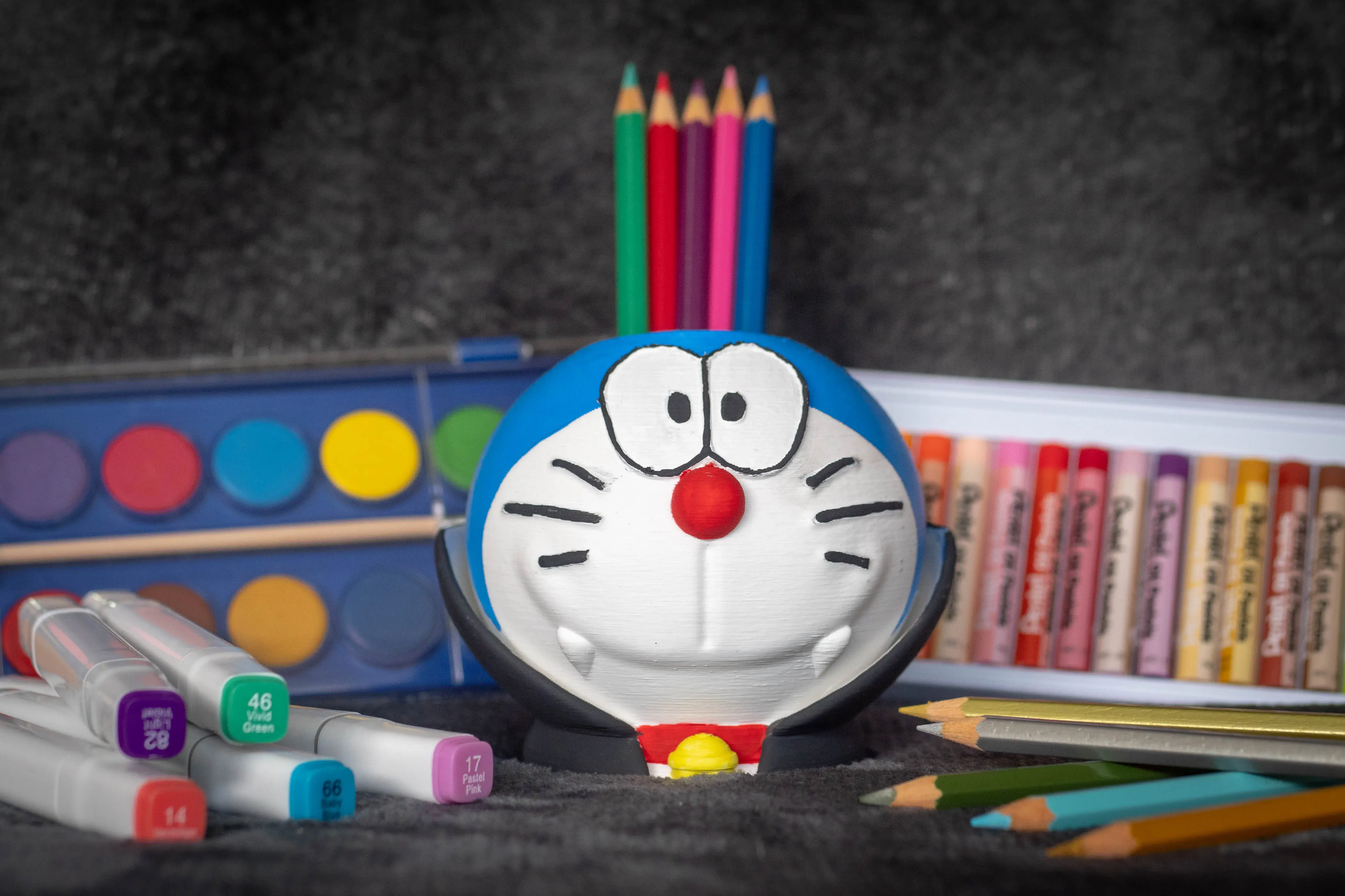 Doraemon Vampire Halloween Basket, Planter & Pencil Holder