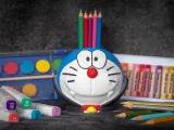 Cesta de Halloween, macetero y portalápices de Doraemon vampiro-5