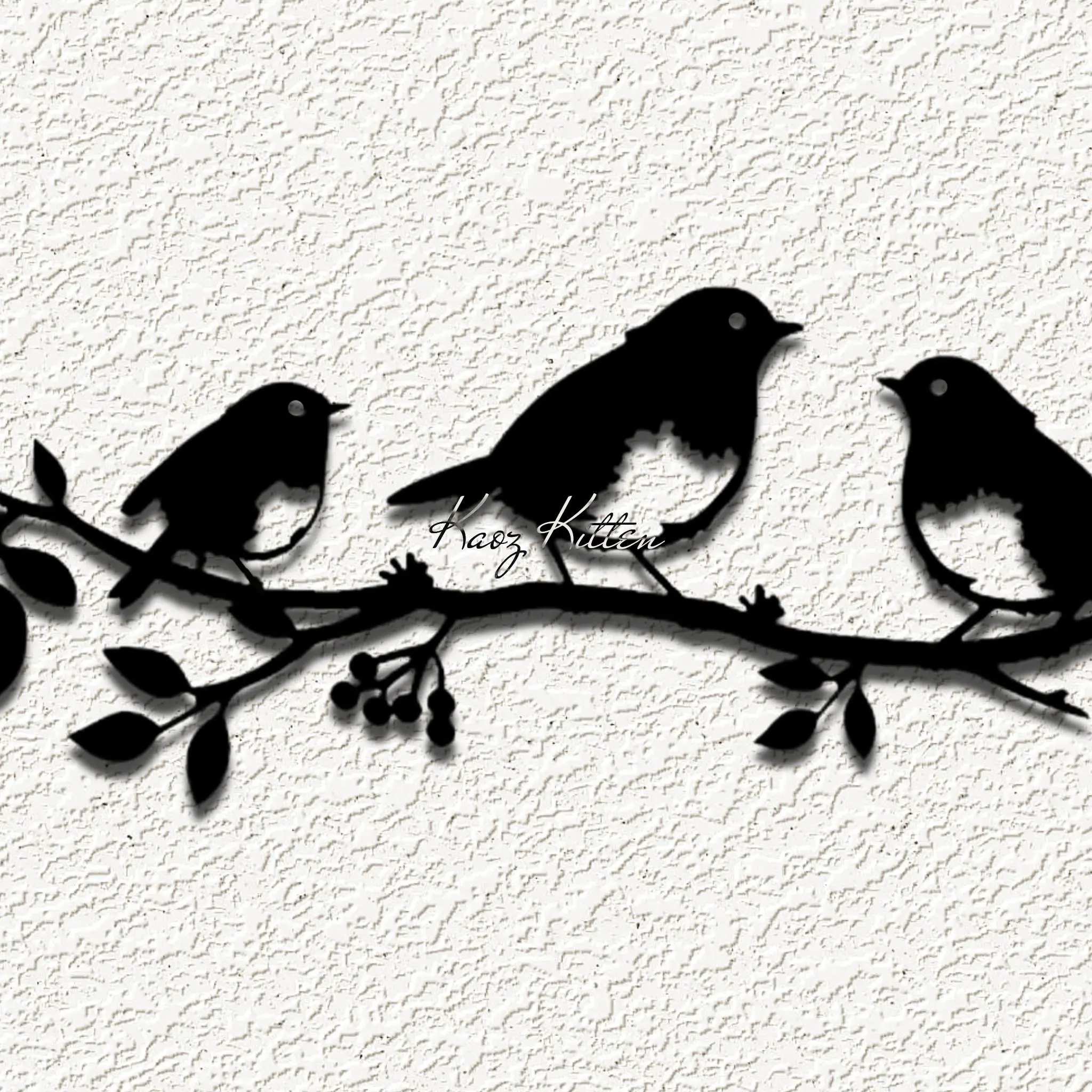 3 robin birds a WALL ART HOME DECOR