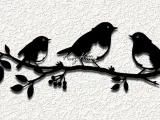 3 robin birds a WALL ART HOME DECOR-0
