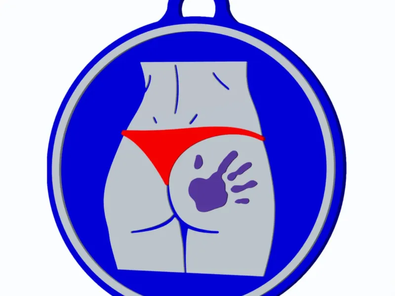 Butt Clap - Allowed Traffic Sign - Keychain