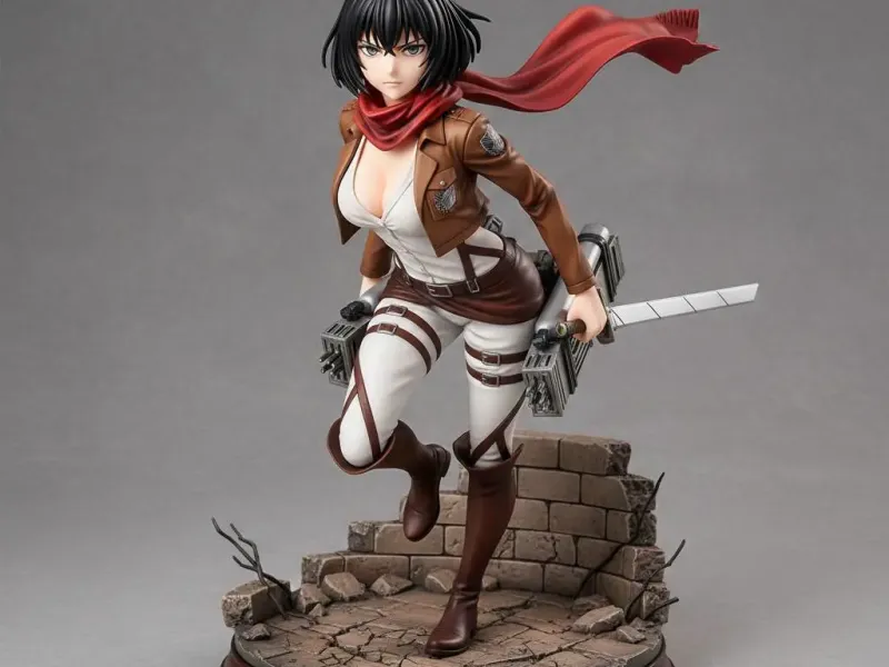 Mikasa Ackerman Battle Stance Collectible Figurine