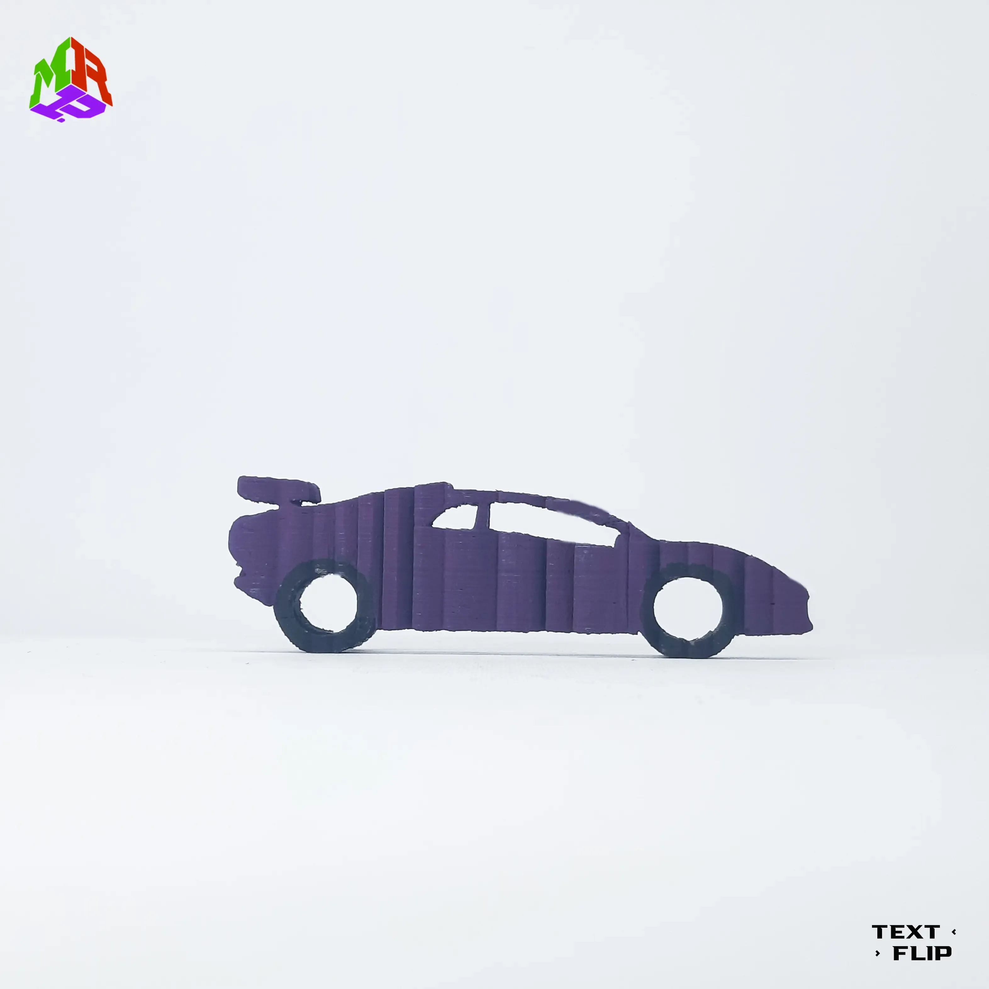 Text Flip - Lamborghini Car