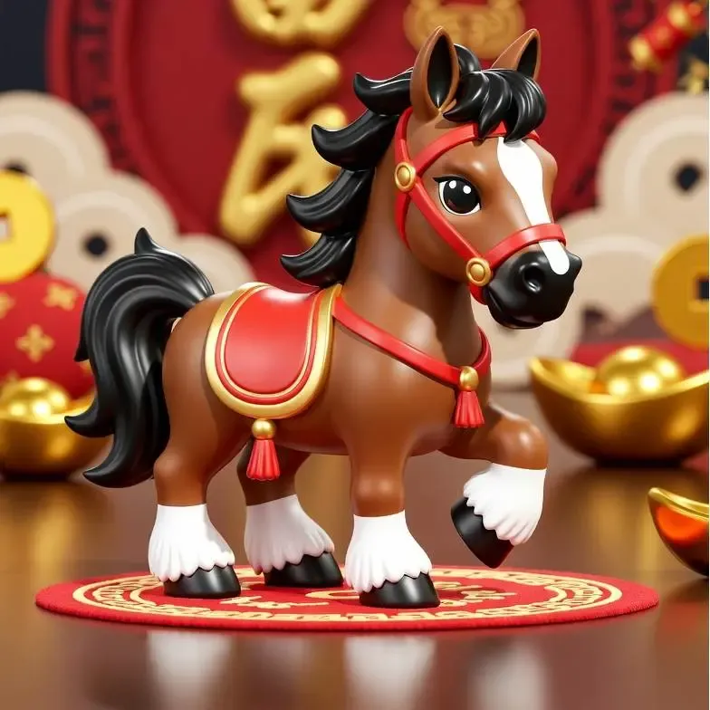Cute Lunar New Year Horse Mascot