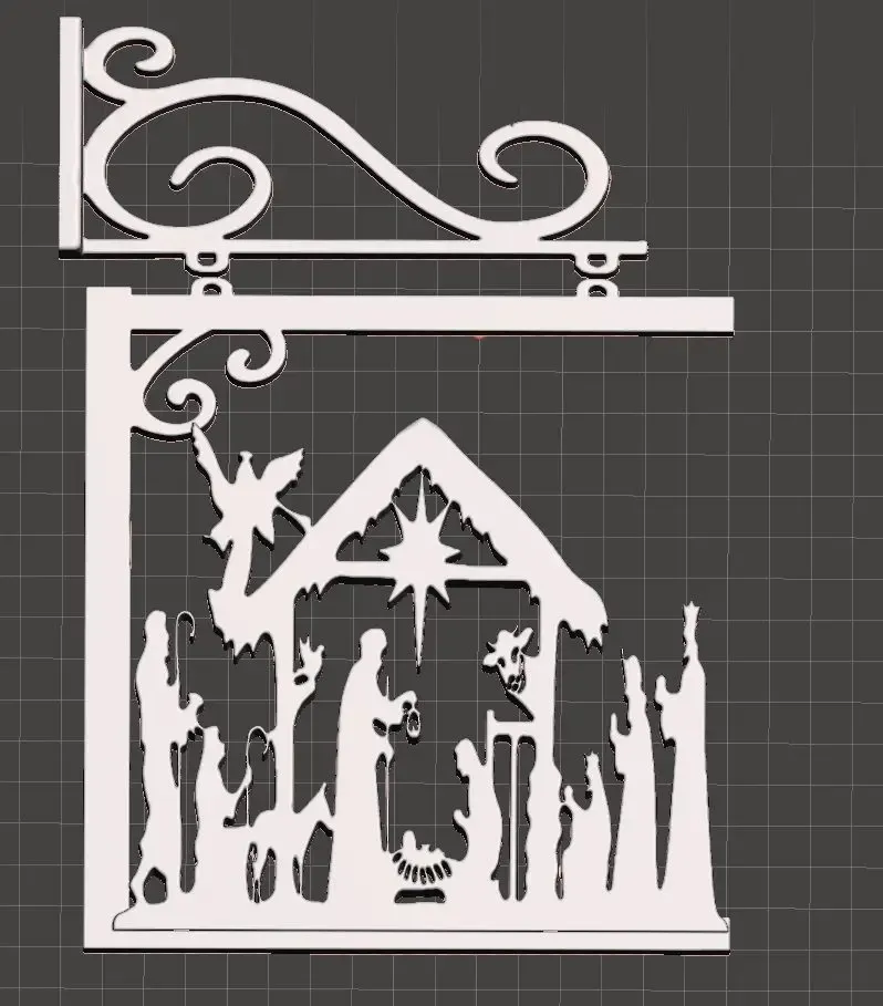 hanging deco christmas manger