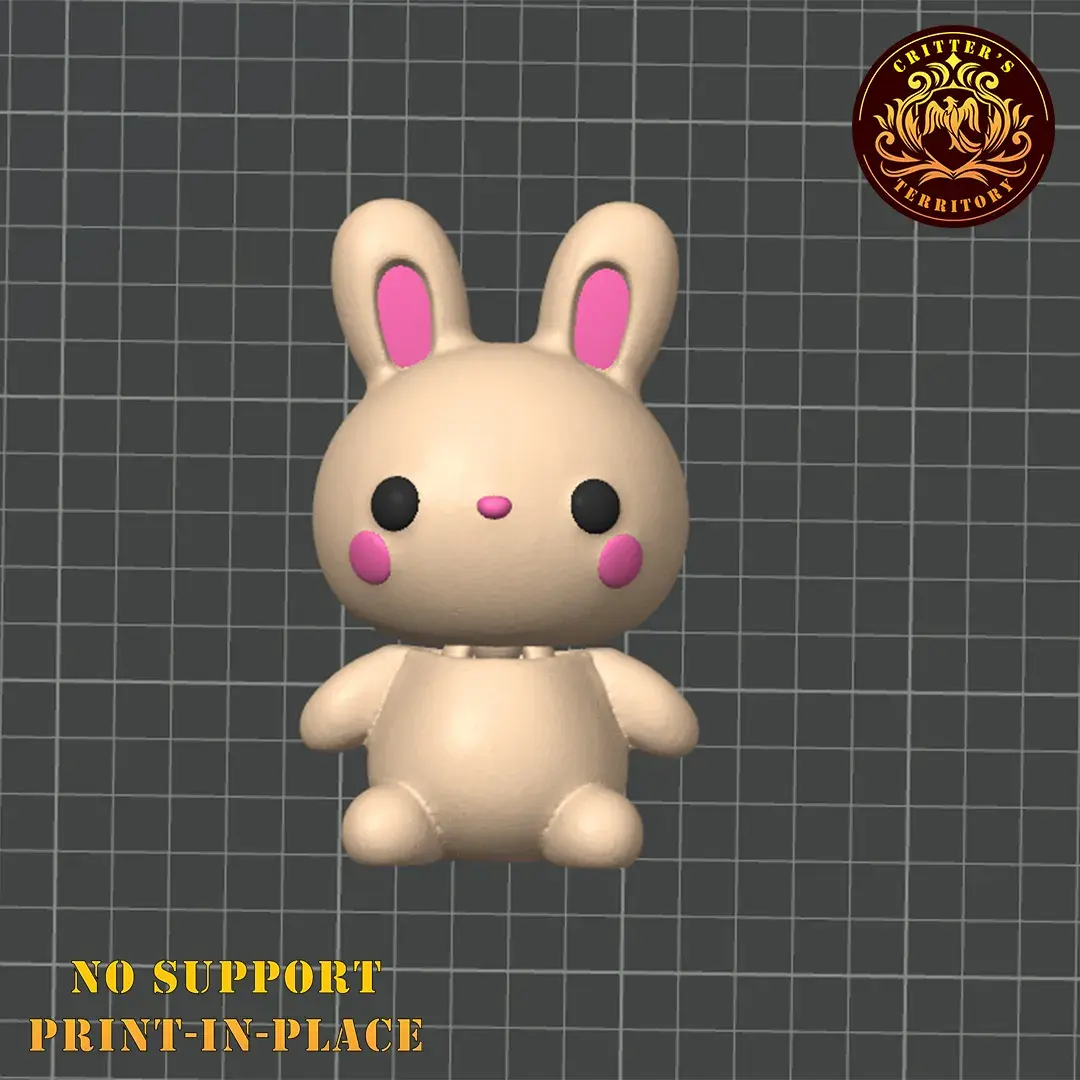 Characters & Creatures STL Download - Flexi Mini Bunny | No support ...