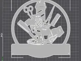 Barber WallArt Customizable With Stand-2