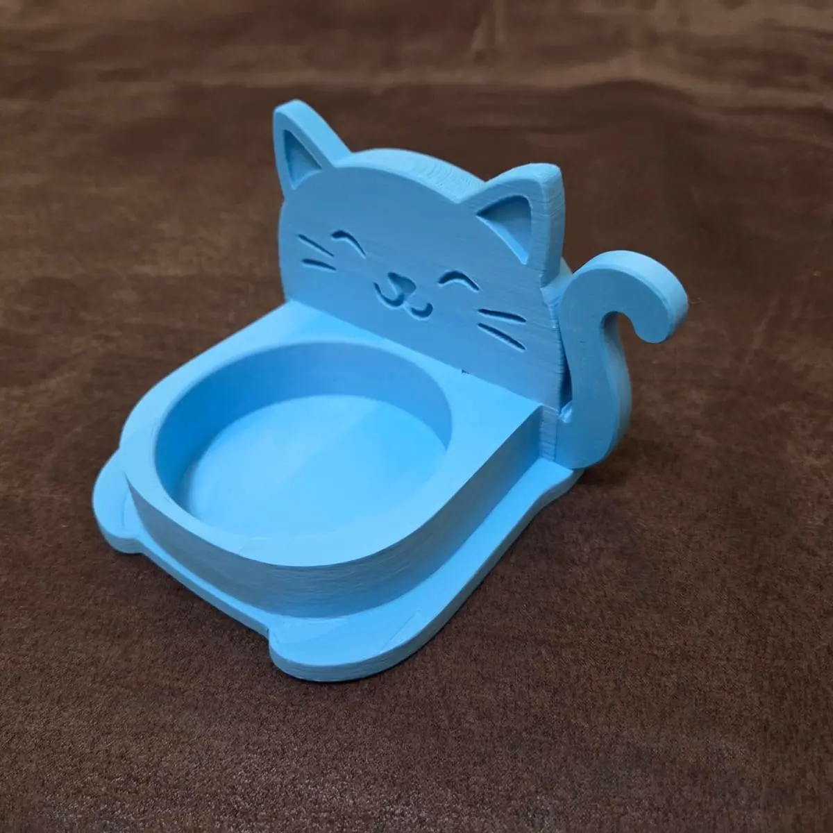 Cute Cat-Shaped Pet Food Bowl Holder