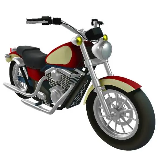 Classic Cruiser Motorcycle 3D Model STL Printable