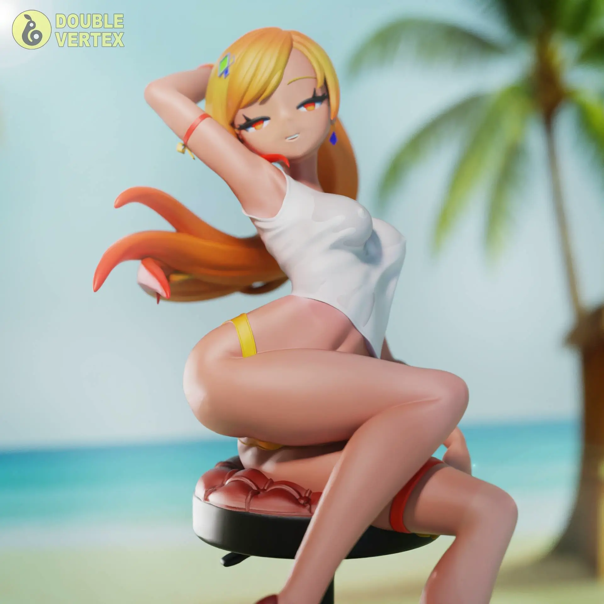 Free Sculptures & Artworks STL Download - Katalizah Lumiere - Original Character Figureby Double Vertex Studio
