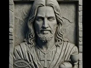 Jesus stone frame ver. 2