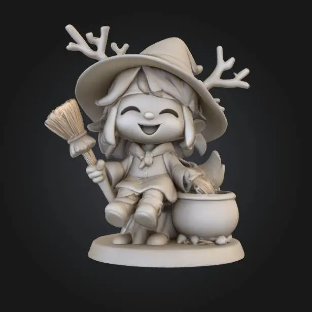 Halloween: Forrest Happy Witch girl