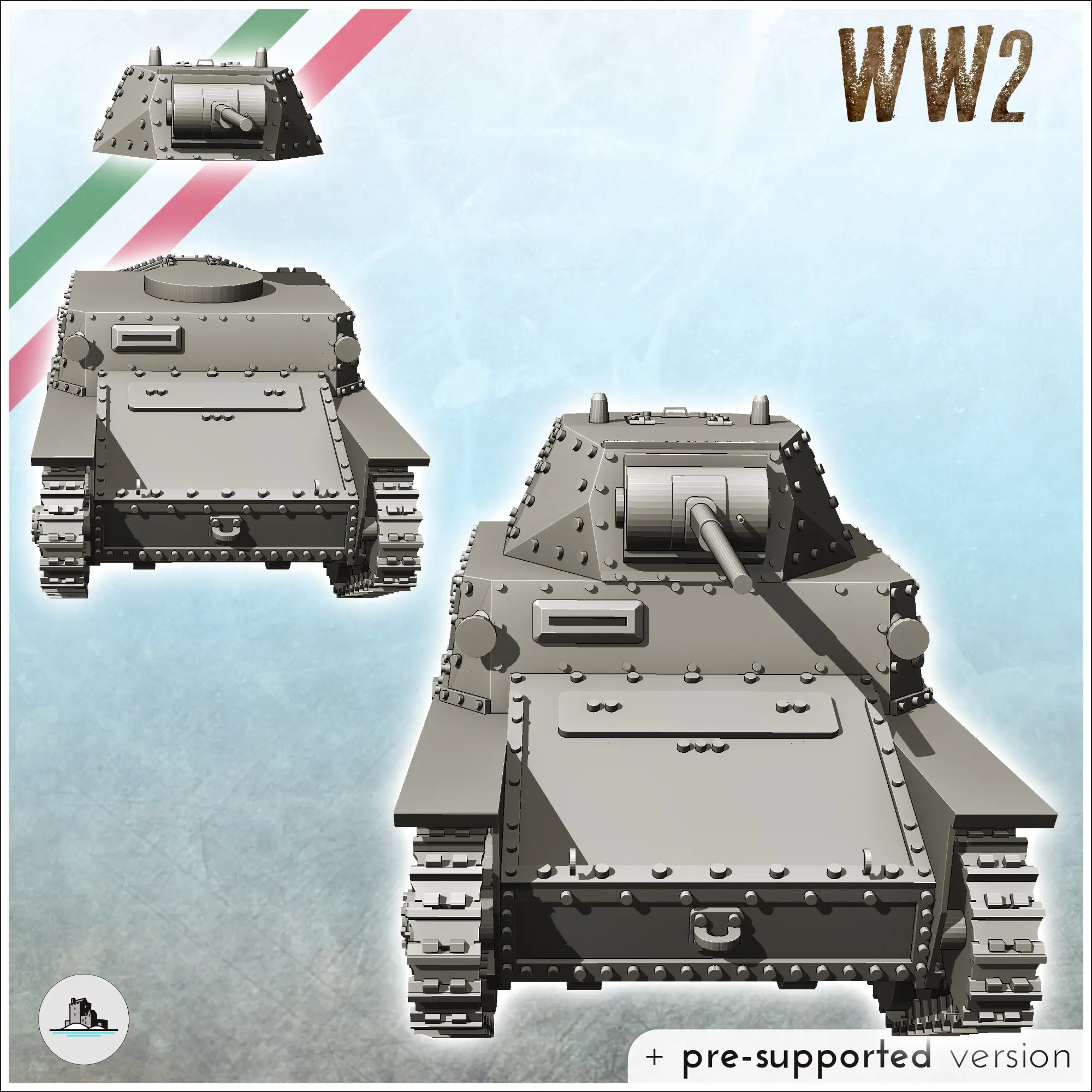 Fiat-Ansaldo L6-40 Italian light tank - miniatures warhammer | 3D ...