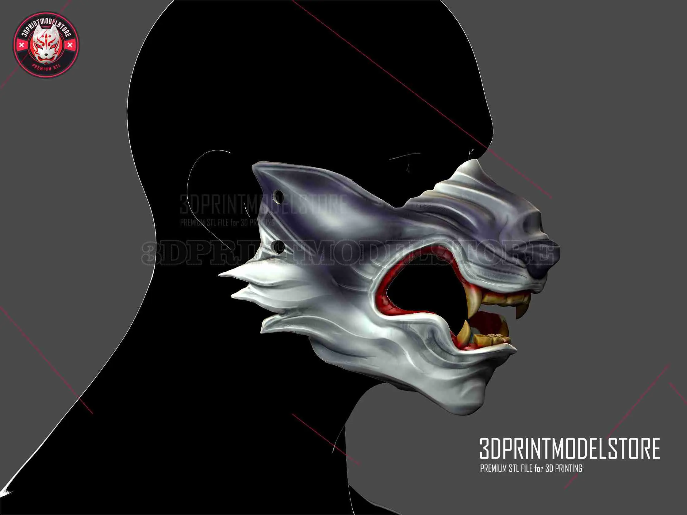 Wolf of Tsushima Mask - Japanese Oni Samurai Ghost Mask