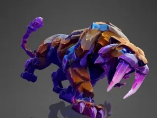 Lowpoly sabertooth tiger 