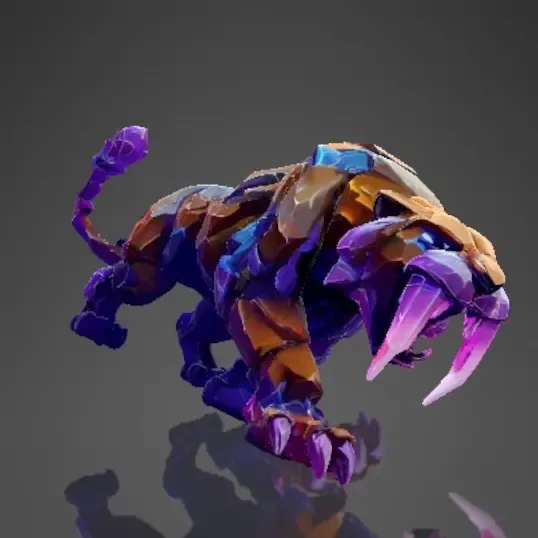 Lowpoly sabertooth tiger 