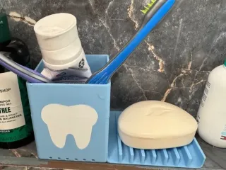 Toothbrush and Soap Holder