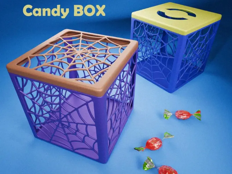 Halloween Candy Box 🕷️ Spider web Design