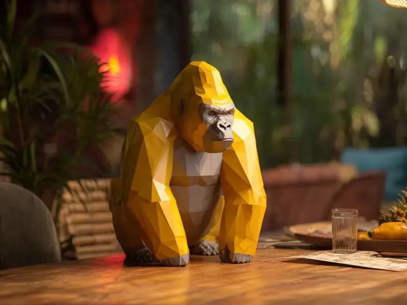 Polygonal Gorilla 02