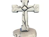 Gothic Cross Statue – Weathered Stone Sculpture-2