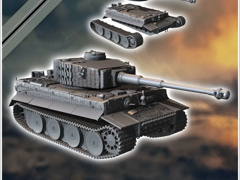 Panzer VI Tiger Ausf. E 1943 (middle) - miniatures warhammer