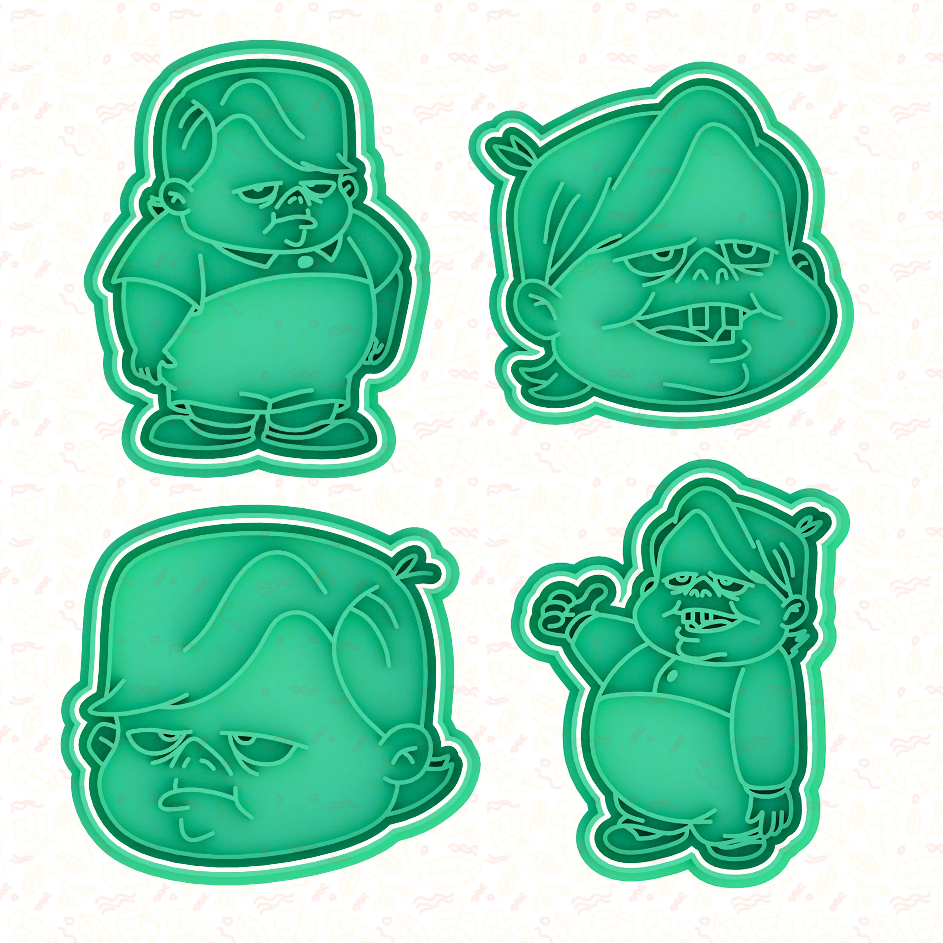 Life with Louie cookie cutter set of 4