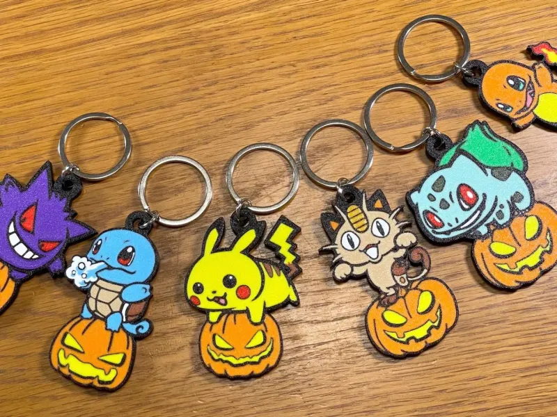 MEOWTH X HALLOWEEN PUMPKIN KEY CHAIN