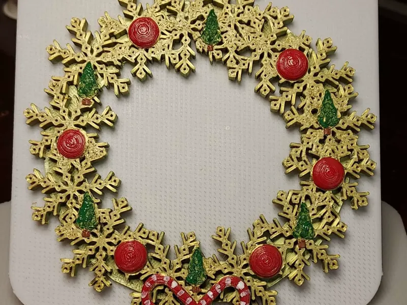 венок из снежных хлопьев 