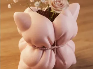 Soft Pillow Knot Vase | Aesthetic Pastel Home Decor