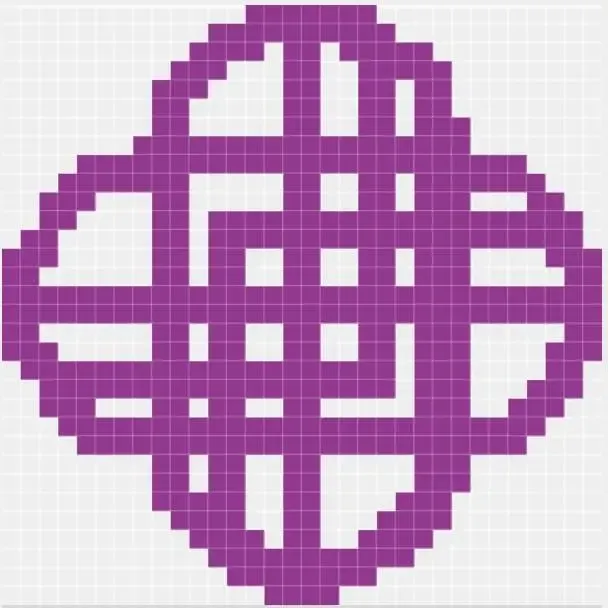 Pixel Puzzle of Huntrix kpop demon hunters Logo