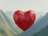 Llavero de Corazón Estilo Low Poly-0
