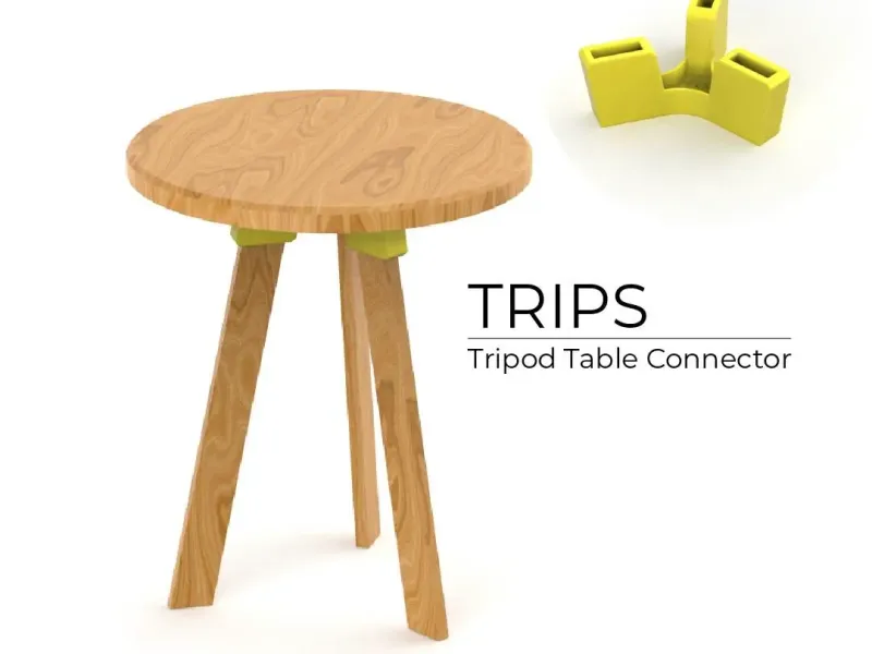 Connettore per Tavolo a Treppiede – Giunto Stampato in 3D