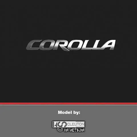 Car emblem Toyota Corolla letters