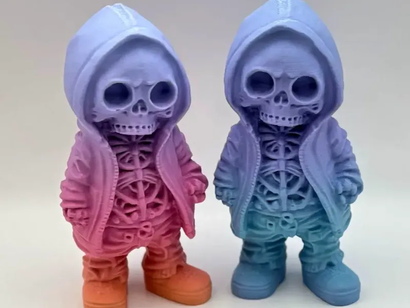 Funky Skeleton Figure in Hoodie