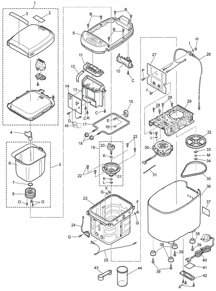 Connecting sleeve for Panasonic SD-2511 bread maker