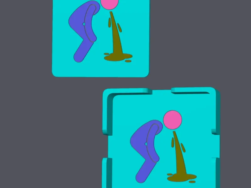 Man Throwing Up - Square Coasters with holder