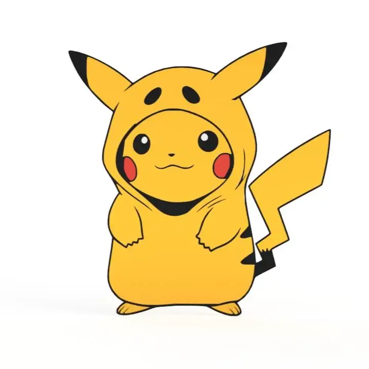 Cute Pikachu Halloween Wall Art
