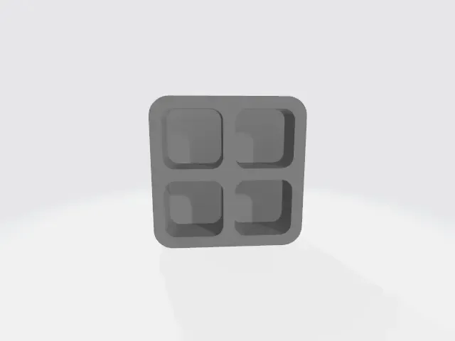 set box with compartments, thk 3mm, in size 15x15mm