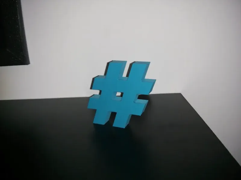 Panneau hashtag