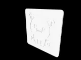 Farm Animals - Sitting Pig - Square Coaster-0