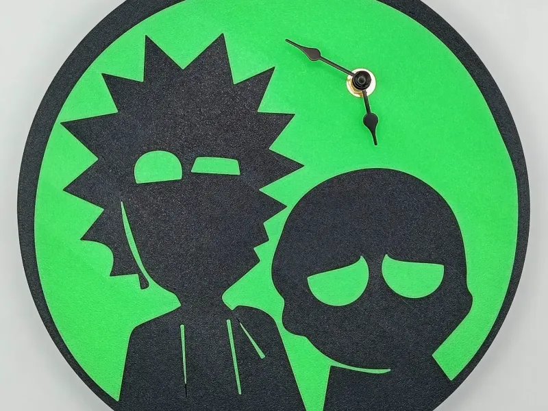 Rick Morty Night People - Wall Clock