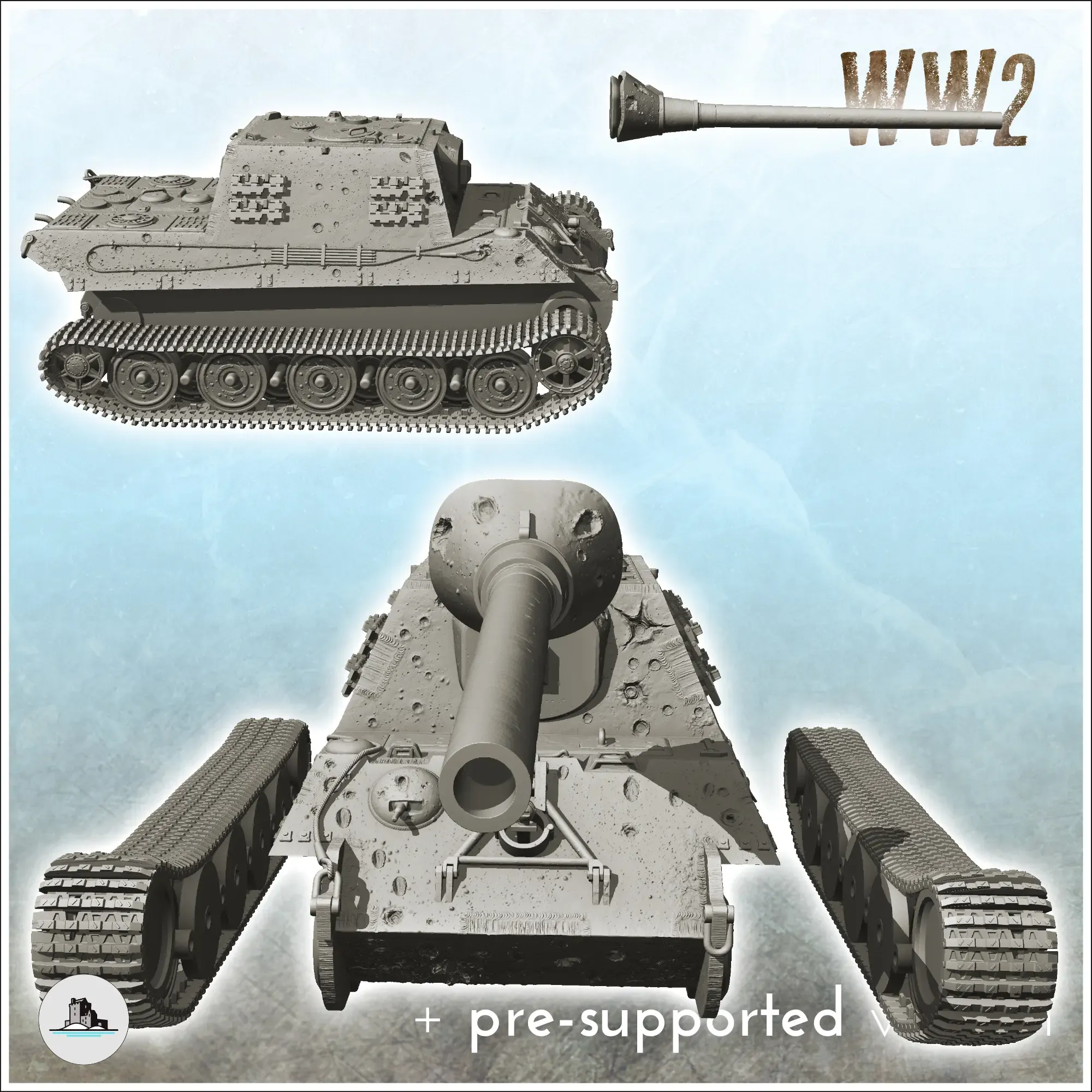 Jagdpanzer VI Jagdtiger - WW2 Flames of War Bolt Action