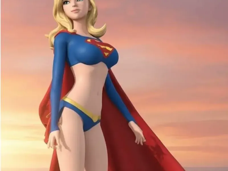 SUPERGIRL IN TINY OUTFIT