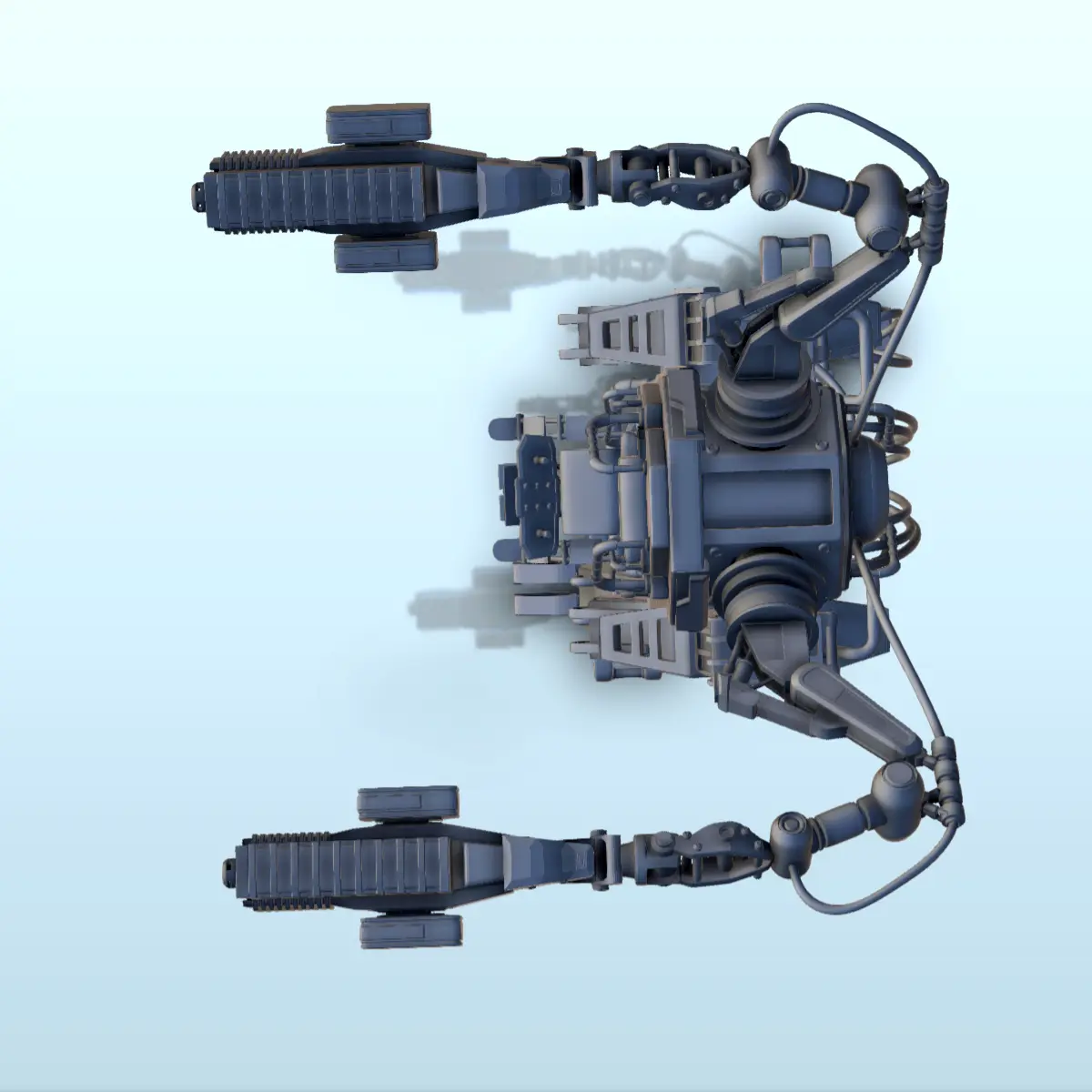 Exoskeleton with double-guns (10) - sci-fi science fiction f