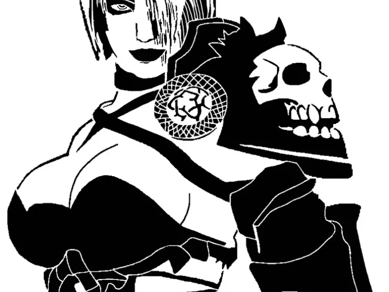 Ivy Valentine stencil
