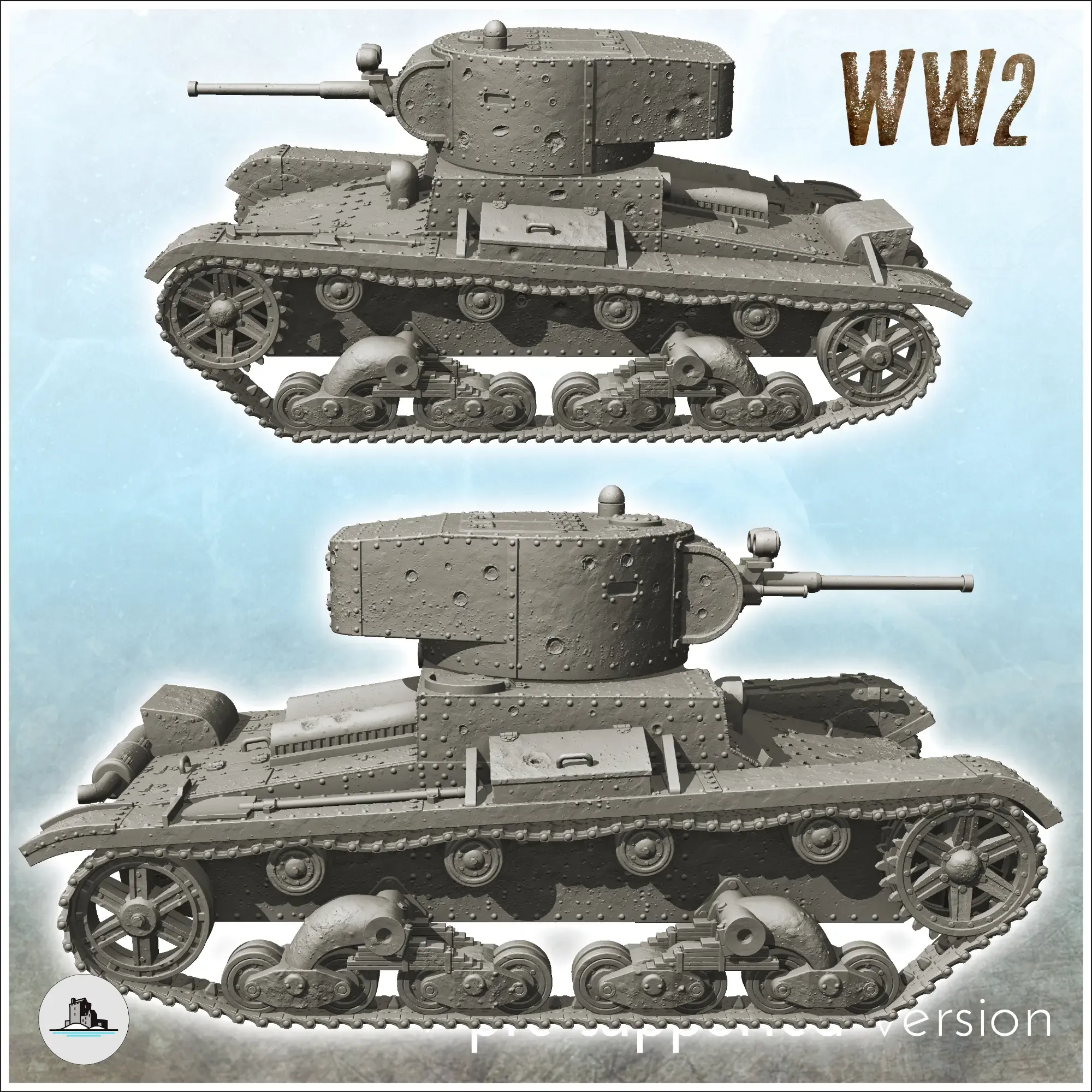 T-26 M1933 - Russia USSR WW2 Flames of War Bolt Action